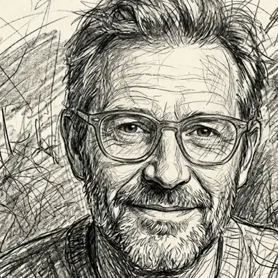Skizzen-Porträt von Samuel, Gründer von Peptipedia